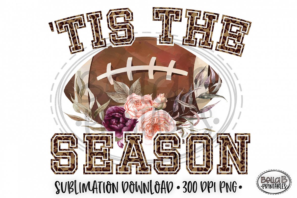 'Tis The Season Sublimation, Football Sublimation Design example image 1