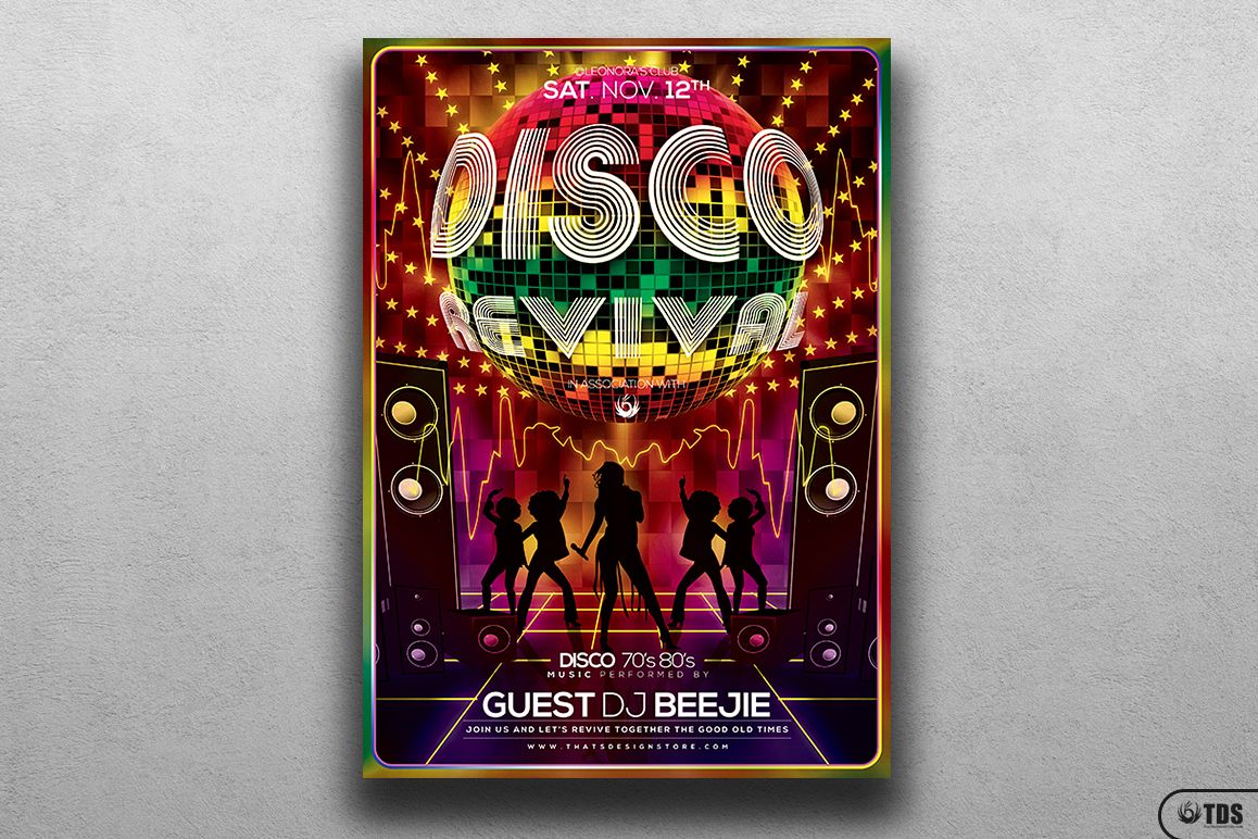 Disco Revival Flyer Template V1 example image 1