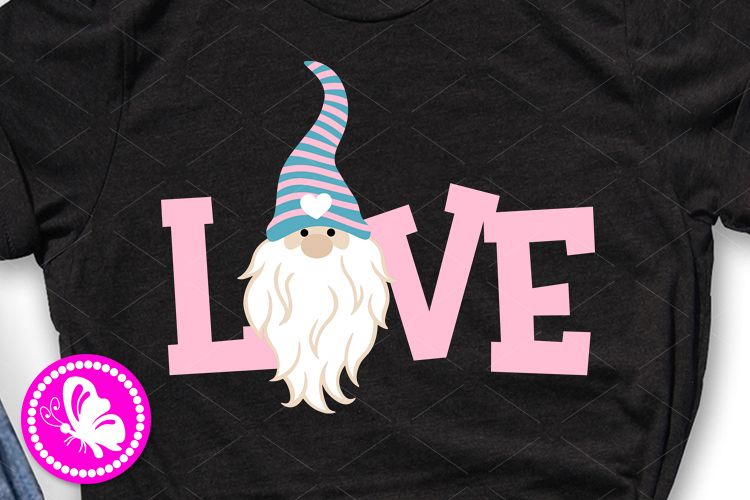 Love svg Gnome clip art Home sign Valentine shirt design example image 1