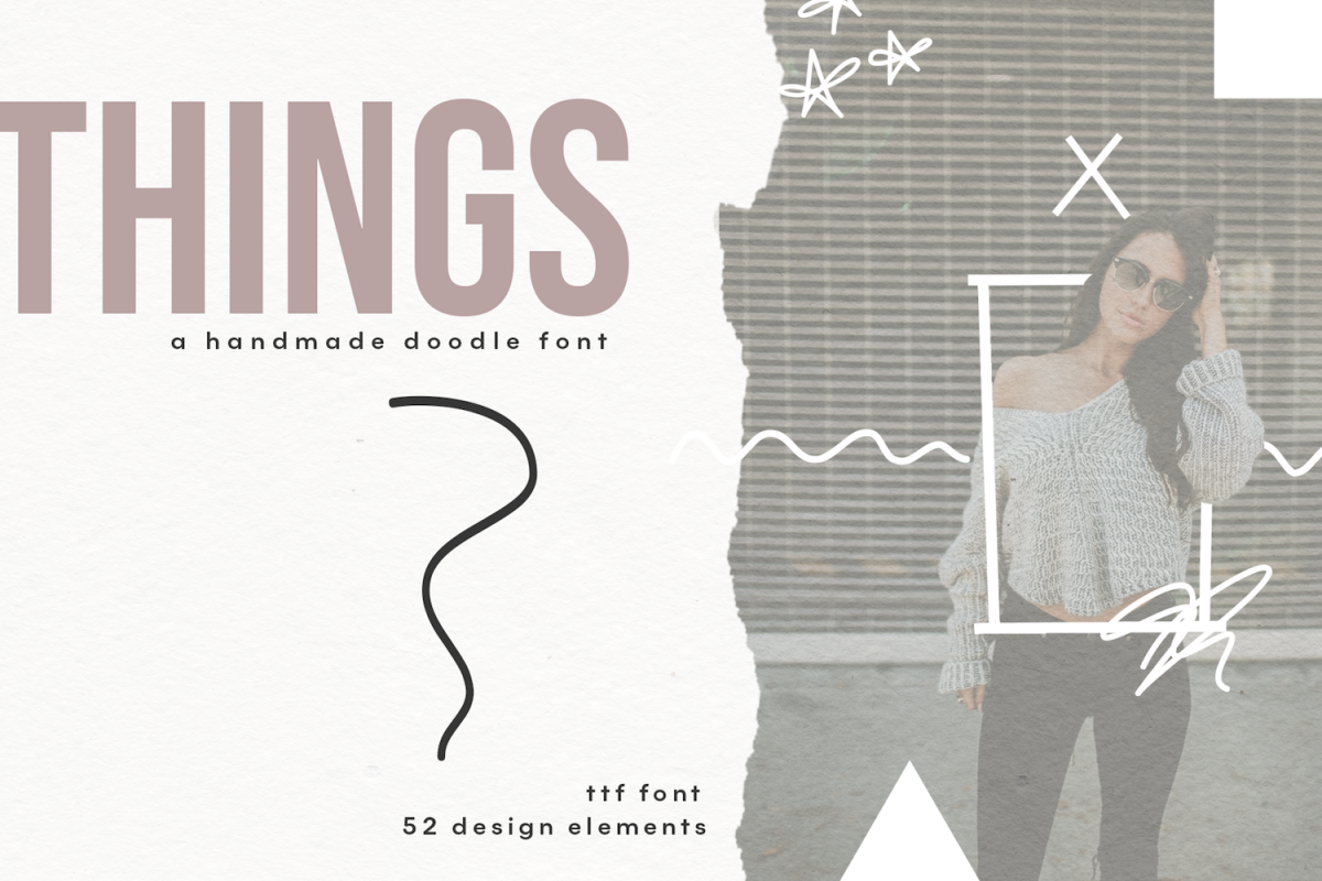 Things - A Doodle Design Font example image 1