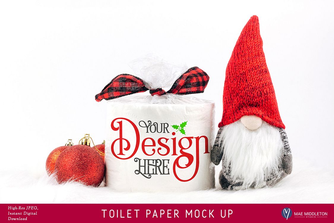 Toilet Paper Roll Mock up for Christmas II example image 1