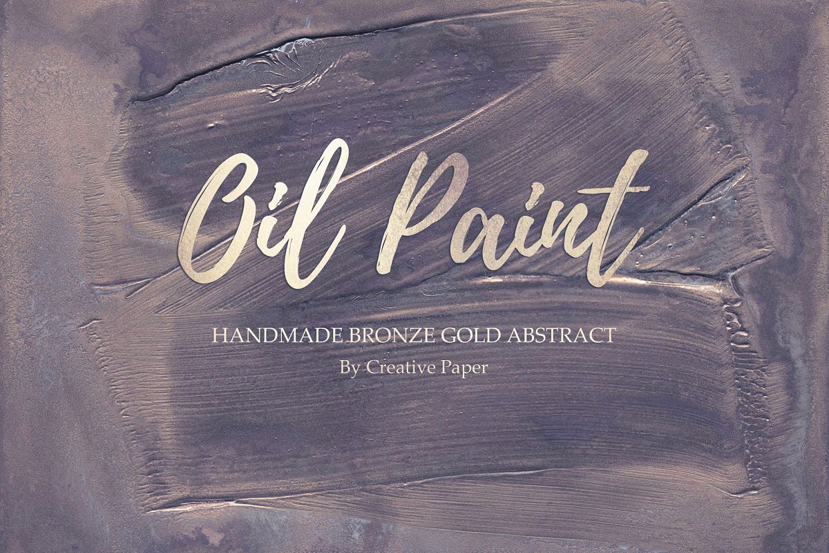 Oil Paint - Handmade Bronze Gold Abstract Backgrounds example image 1