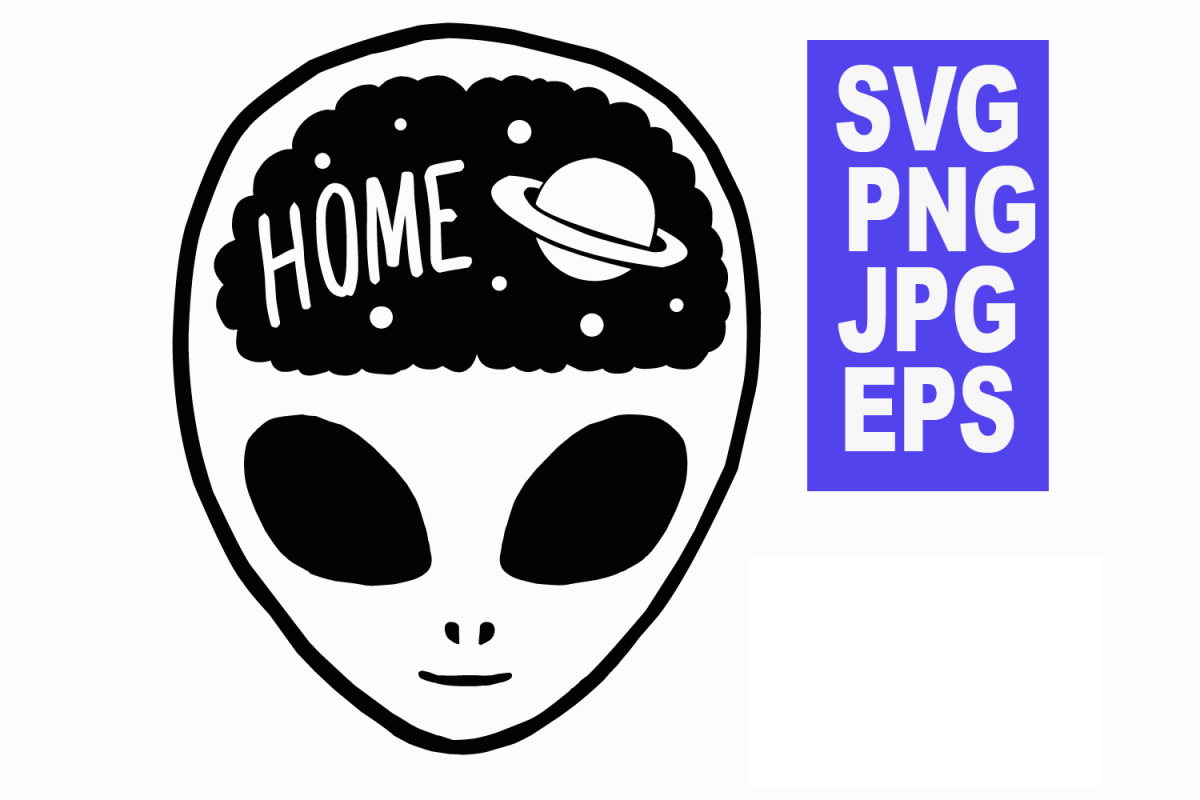 Download Alien Space Home - SVG/JPG/PNG Hand Drawing