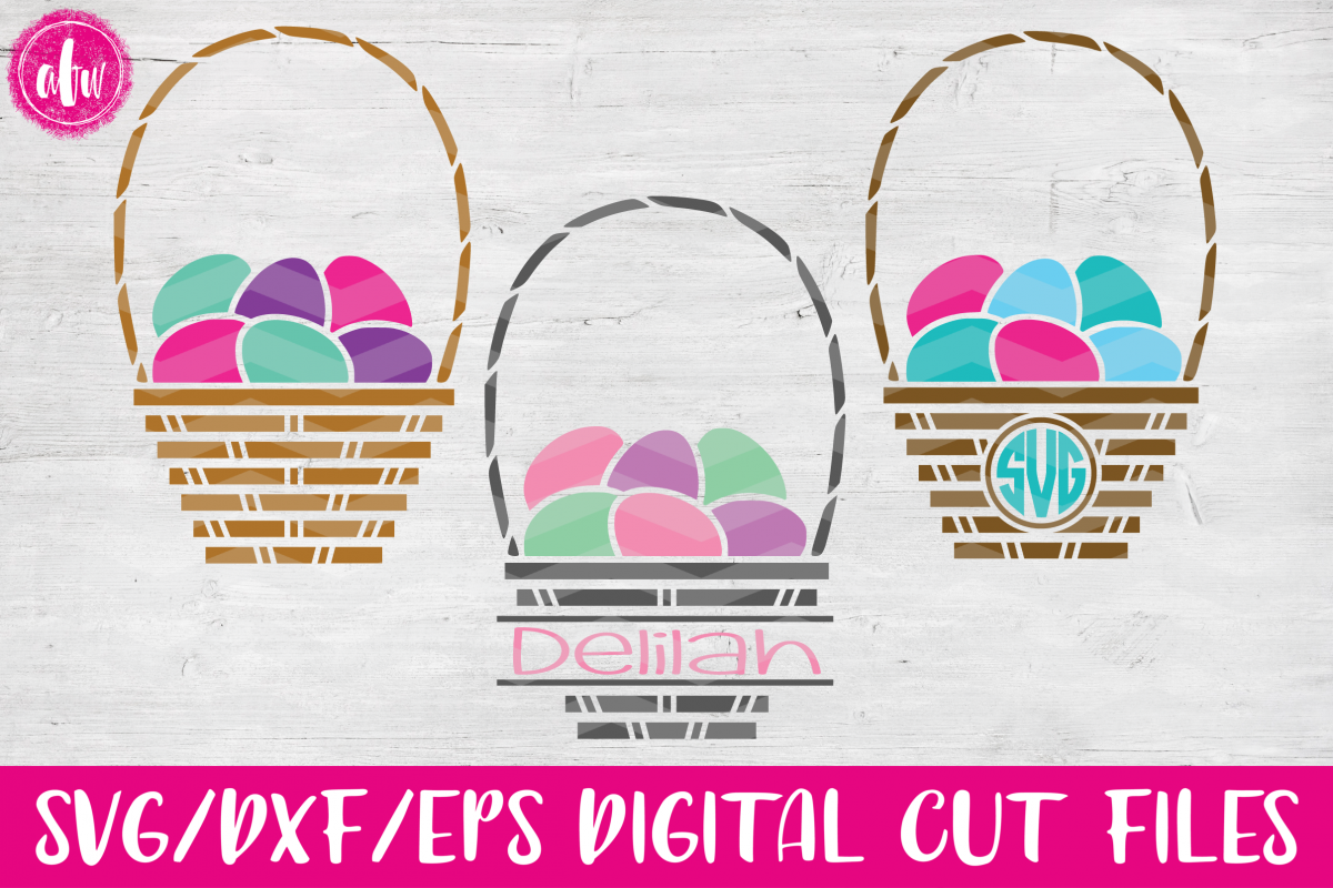 Download Easter Baskets - SVG, DXF, EPS Cut Files