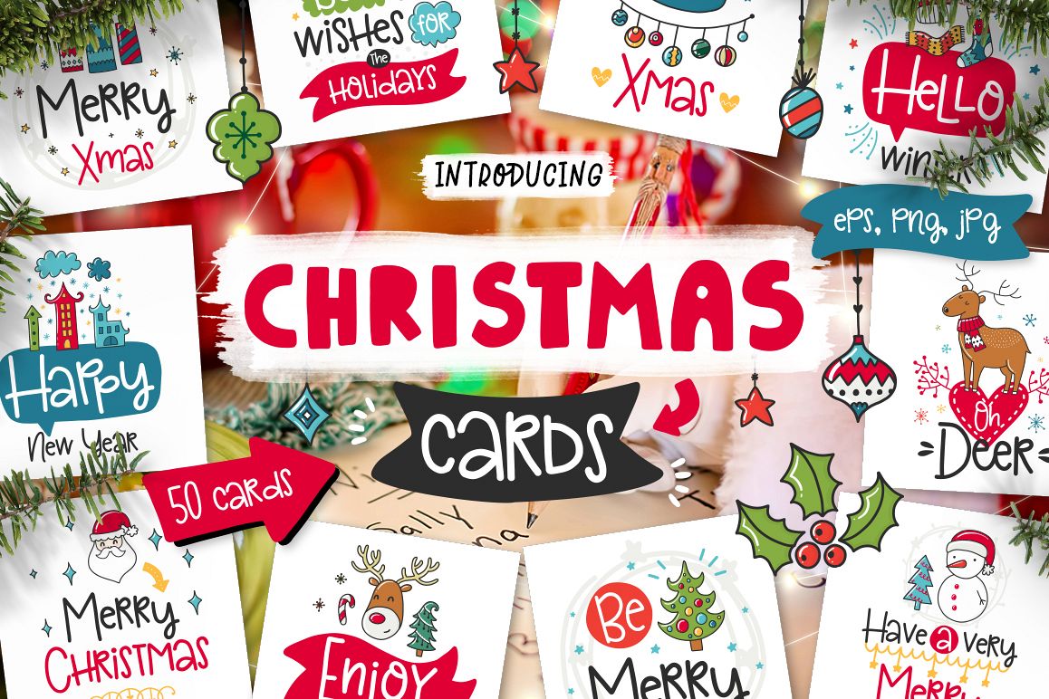50 Christmas Cards with Quote! example image 1
