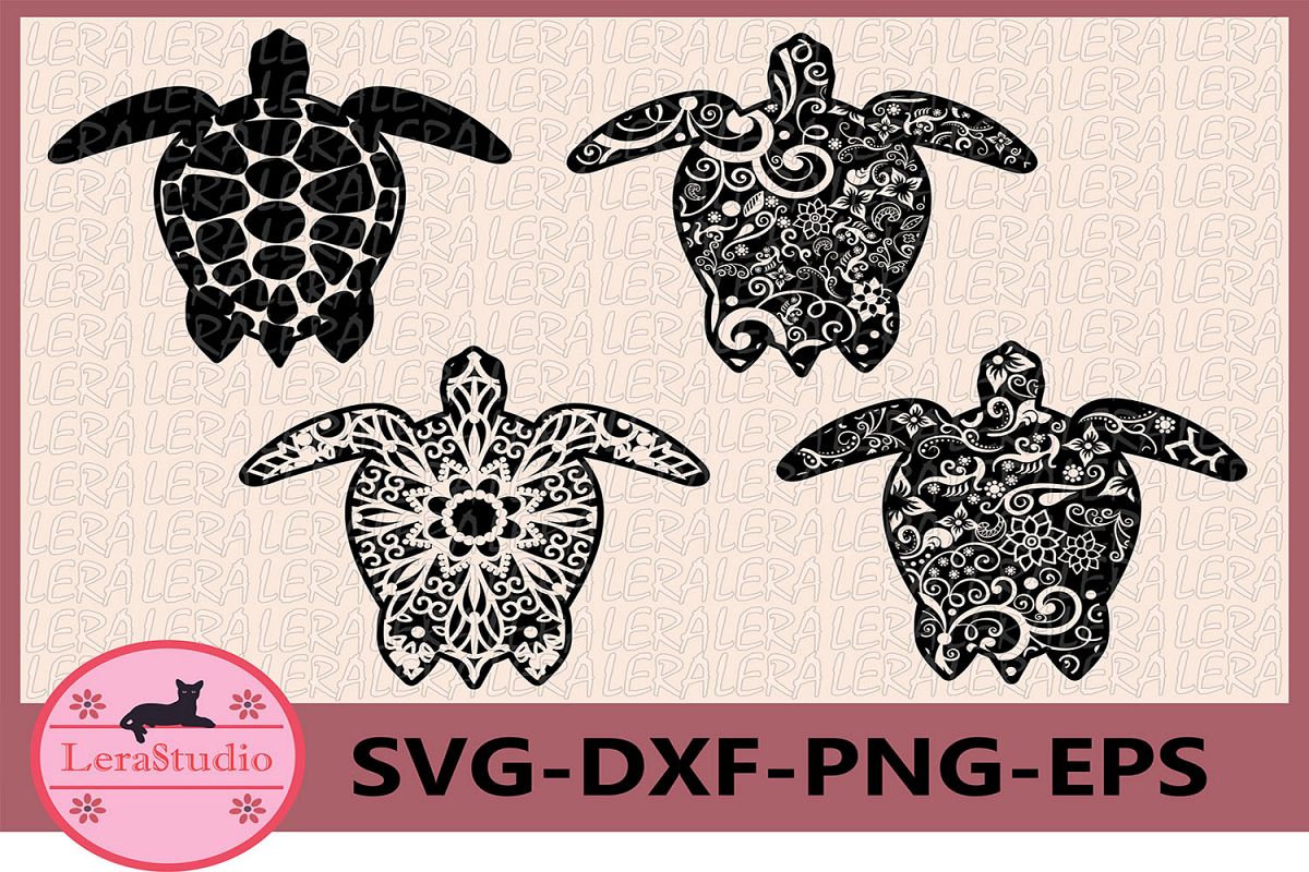 Turtle svg, Zentangle Turtle svg, Turtle Pattern svg example image 1