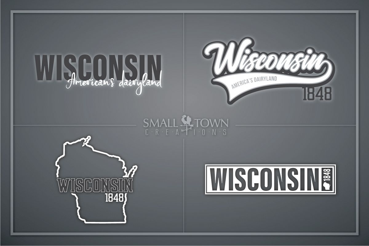 Wisconsin, America's Dairyland, Logo, PRINT, CUT & DESIGN example image 1
