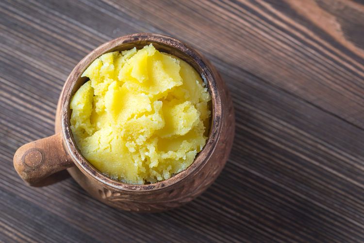 Bowl of ghee clarified butter example image 1