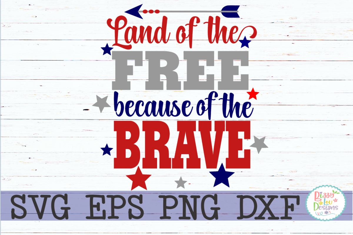 land of the free home of the brave monogram