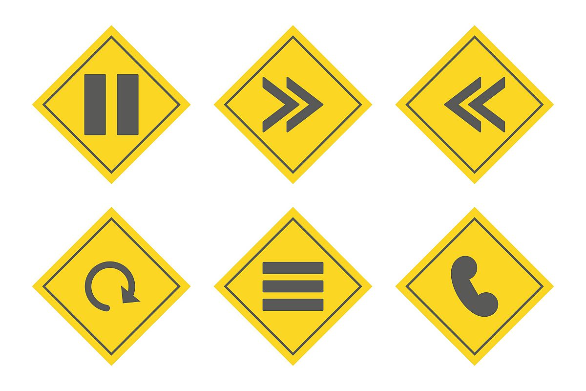 Set Of Basic Elements Icons example image 1