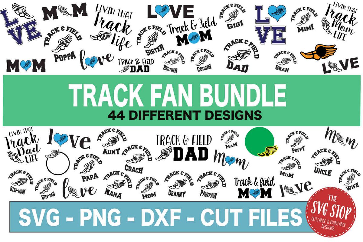 Track SVG Bundle -SVG, PNG, DXF example image 1