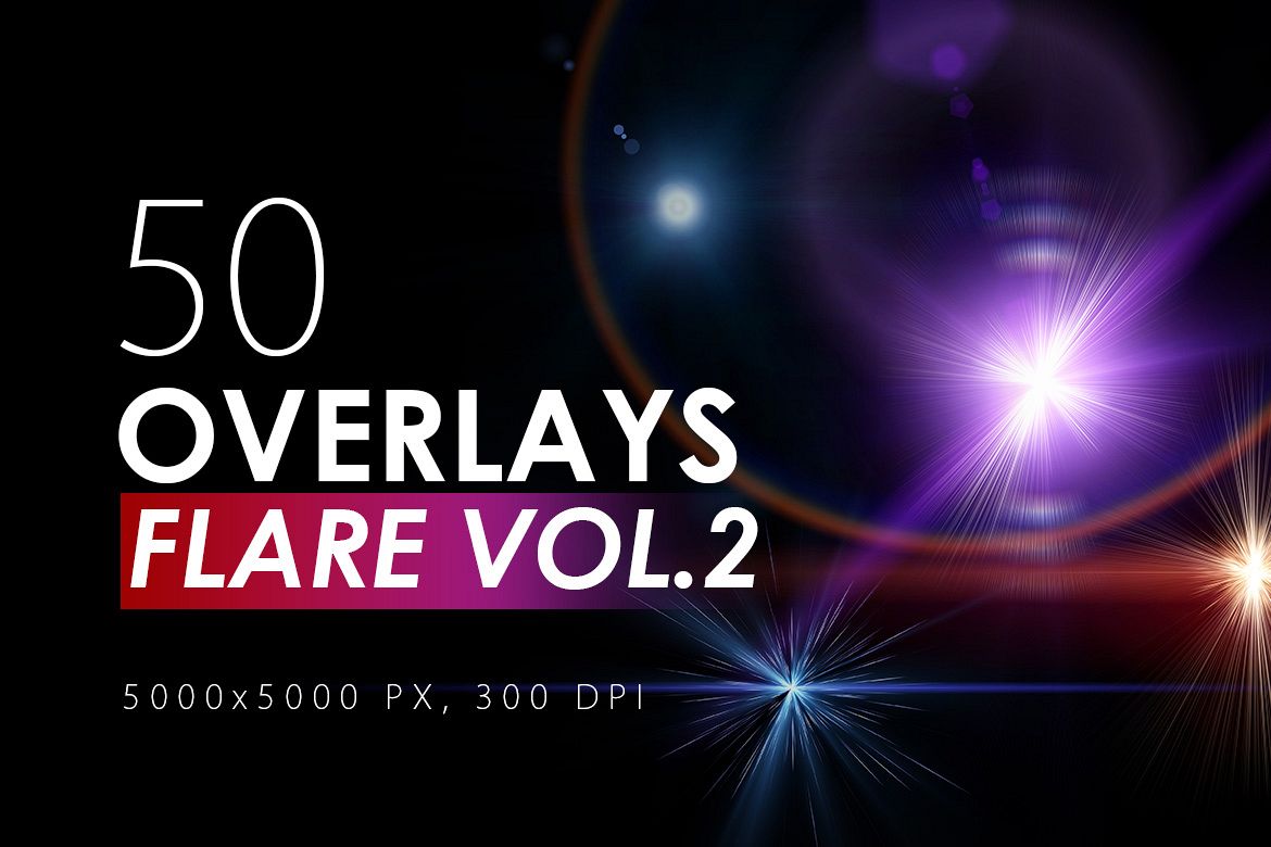 50 Flare & Stars Overlays Volume 2 example image 1