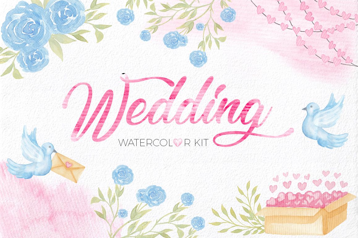 Wedding Watercolor Set example image 1