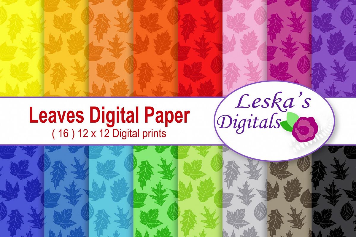 Leaves Digital Paper example image 1