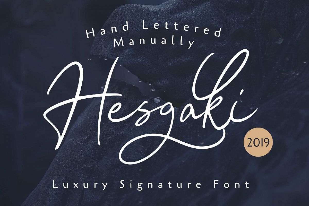 Hesgaki - Luxury Signature Font example image 1
