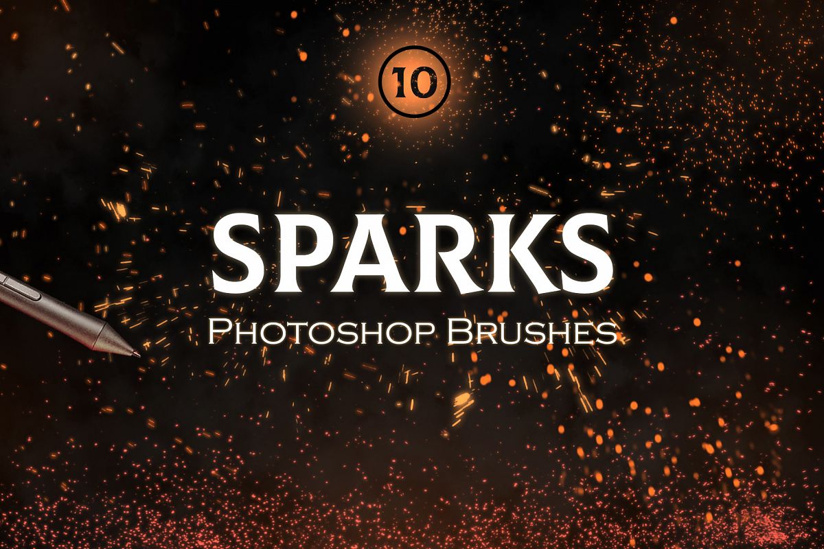 Sparks Photoshop Brushes example image 1