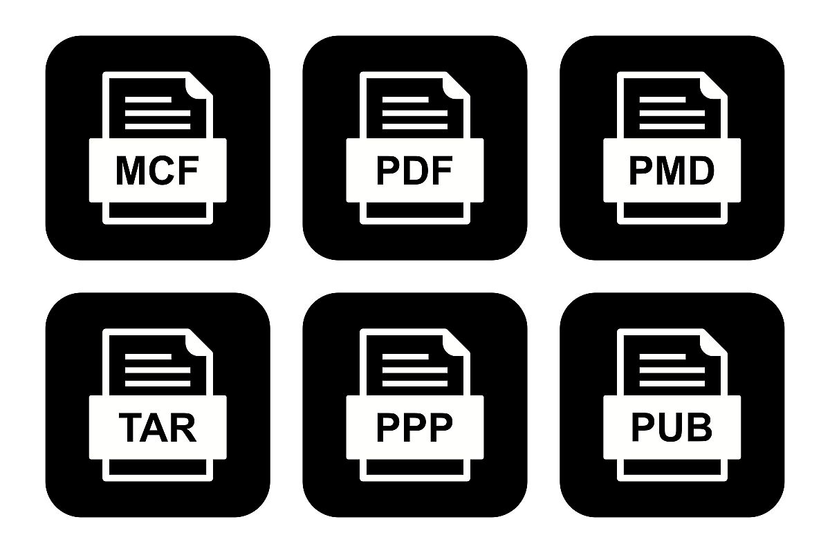 Set Of File Formats Icons example image 1