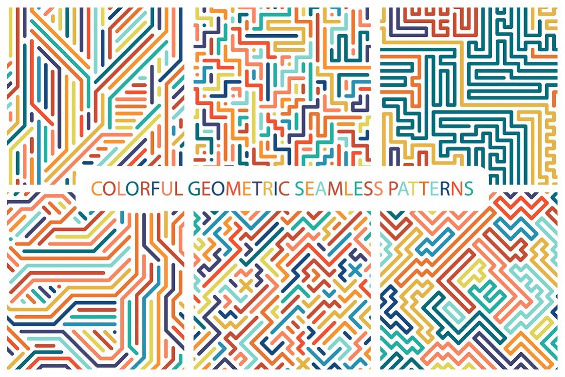 Colorful seamless striped patterns. example image 1