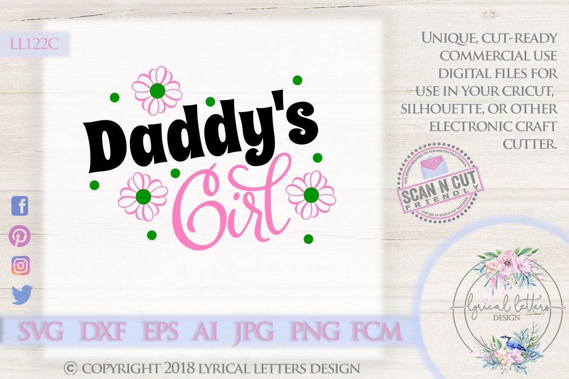 Daddy's Girl Baby SVG LL122C example image 1