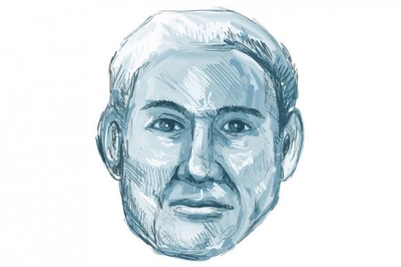 Blue Man Identikit Drawing example image 1