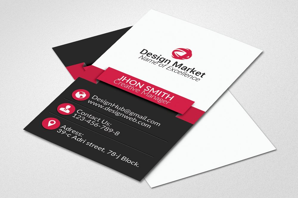 Vertical Business Cards Psd Templates example image 1