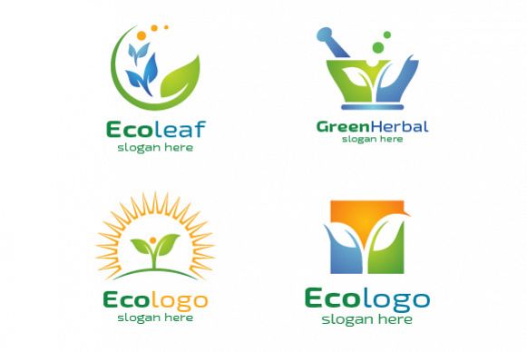 Green leaf Ecology Logo Template example image 1