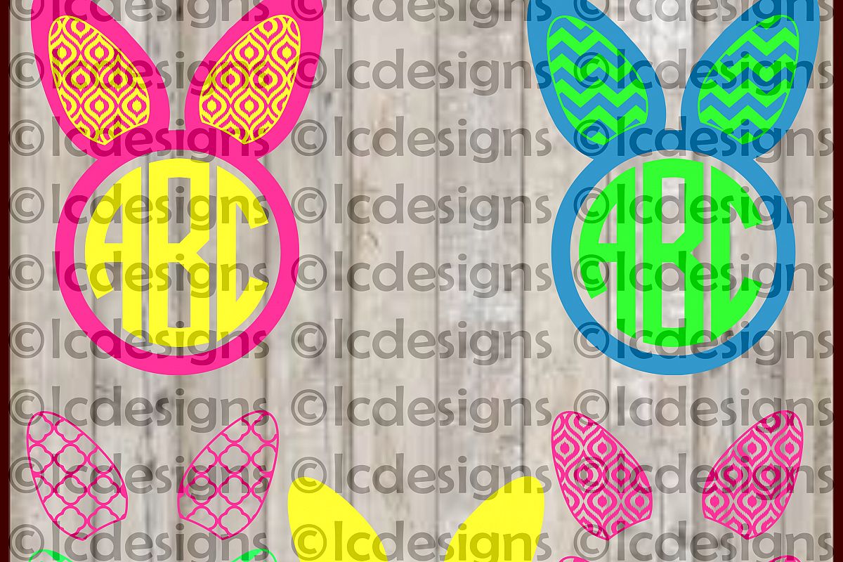 LC071 Bunny Ears and Monograms example image 1