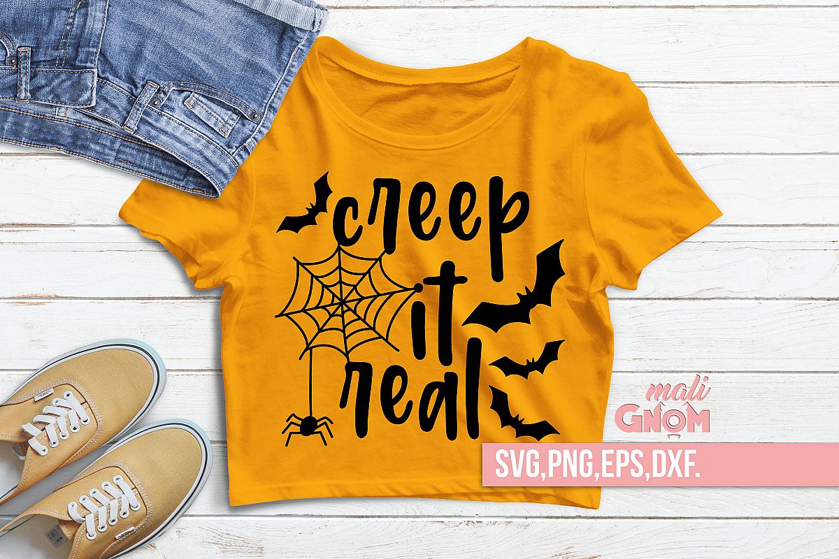 Creep It Real SVG, Halloween SVG file, Trick or Treat Bag example image 1