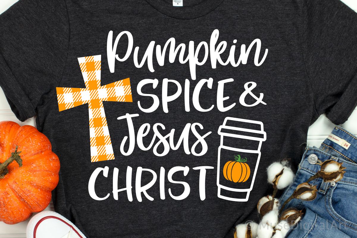 Pumpkin Spice & Jesus Christ Svg, Fall Svg, Pumpkin Patch example image 1