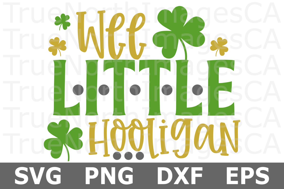 Wee LIttle Hooligan - St Patricks Day SVG Cut File example image 1