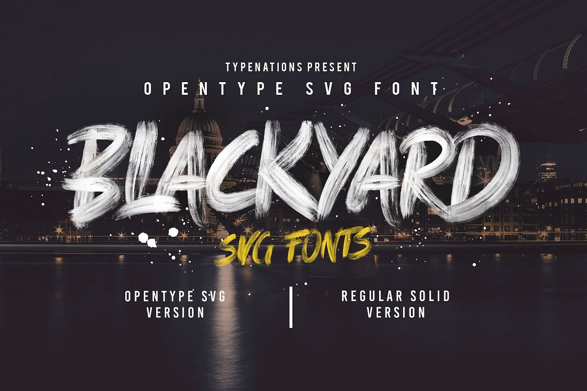 Blackyard OpenType - SVG Font example image 1