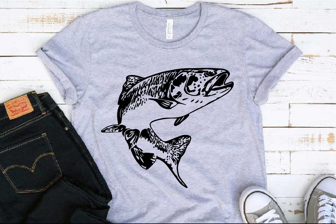 Trout Fish SVG Fishing Logo Fish Fresh Water Hunting 1227S ...