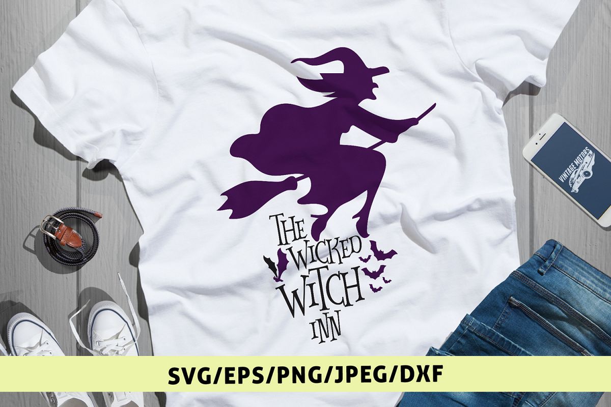 The Wicked Witch Inn - Halloween SVG EPS DXF PNG Cut Files example image 1