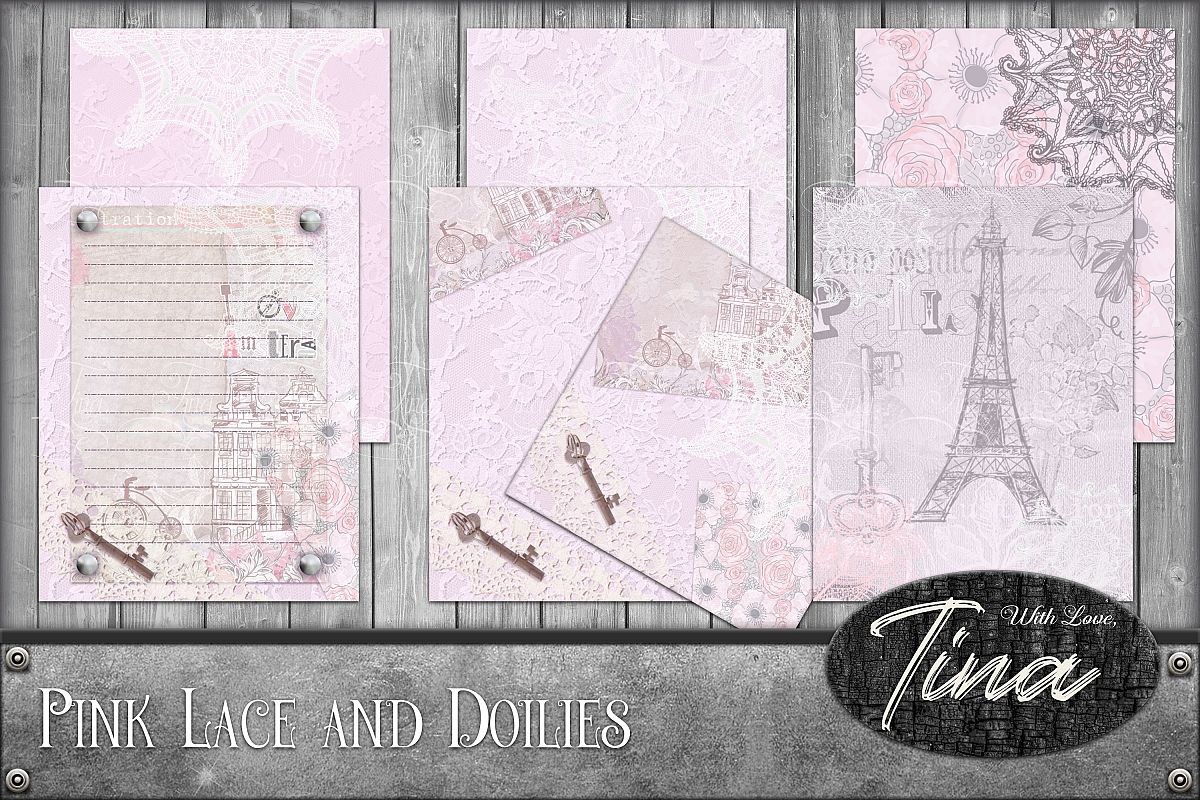 Pink Lace and Doilies Romantic Lace Antique 092818PL1 example image 1