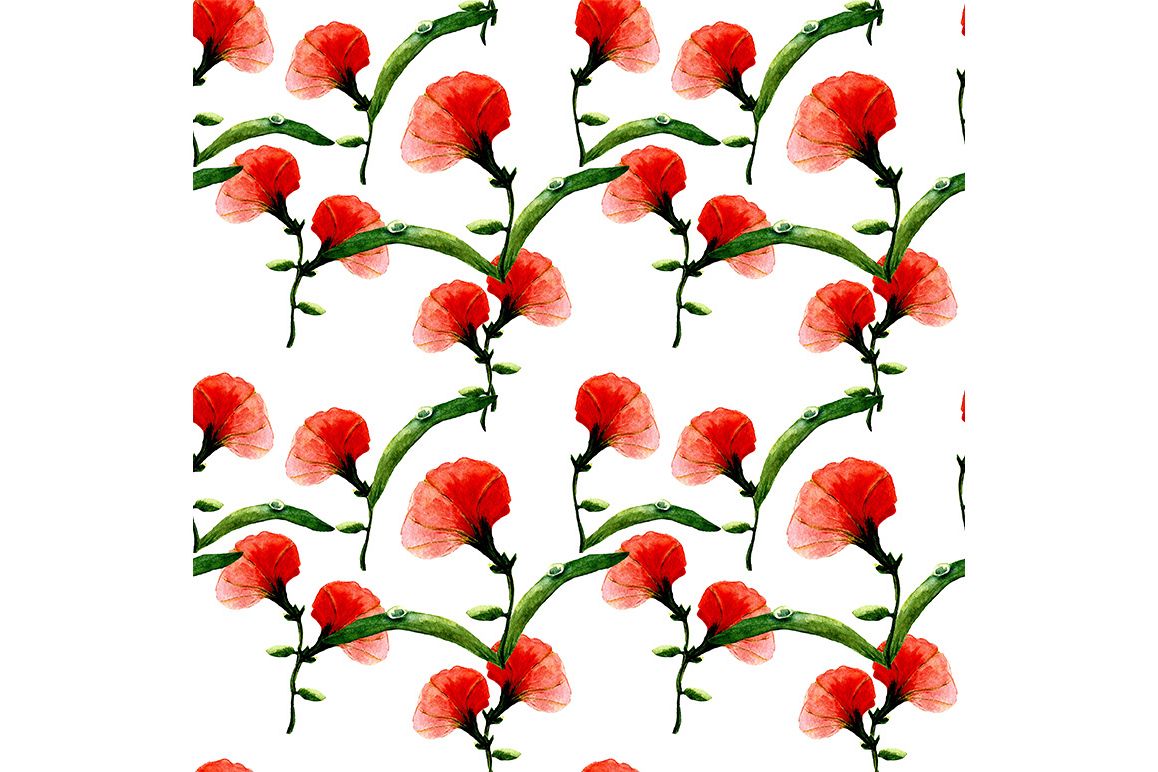 Seamless pattern with abstract flowers. example image 1