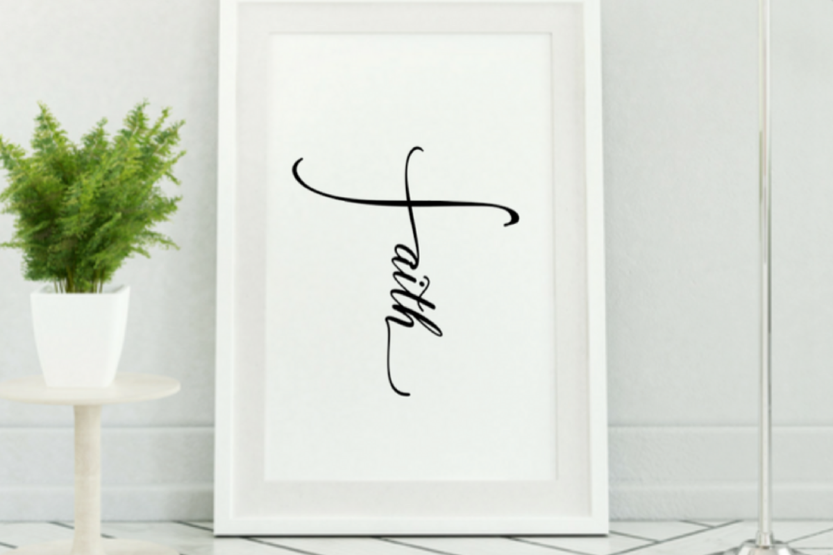 Faith Cross Wall Art Print Printable - Faith Based Wall Art Faith Cross Wall Art Print Printable - Faith Based Wall Art