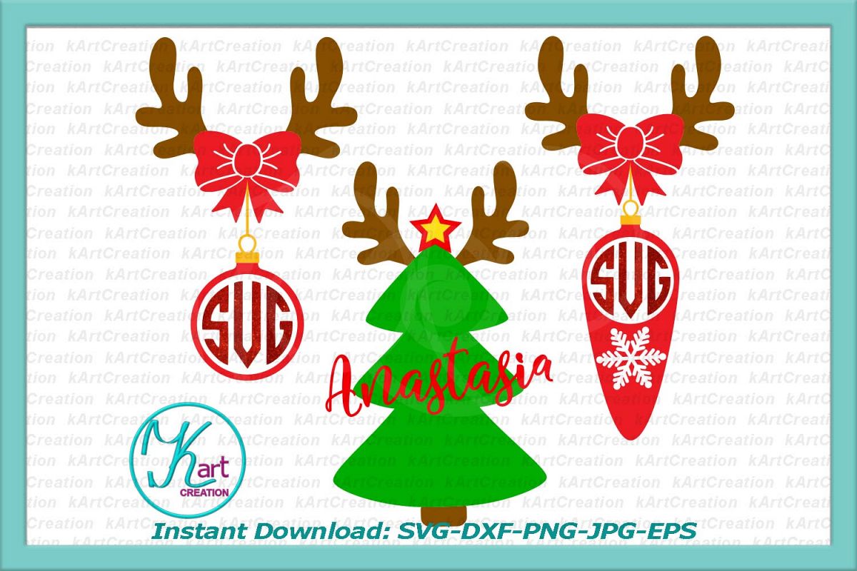 Download deer monogram svg, reindeer monogram sv | Design Bundles