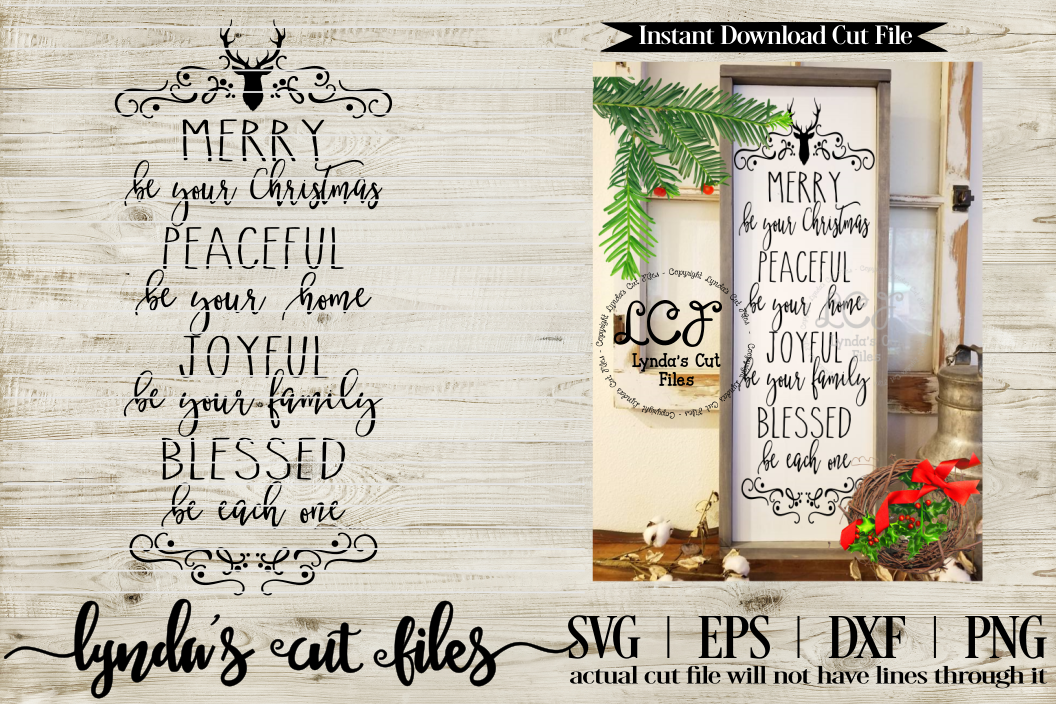 Merry be your Christmas / Christmas//SVG//EPS//DXF example image 1