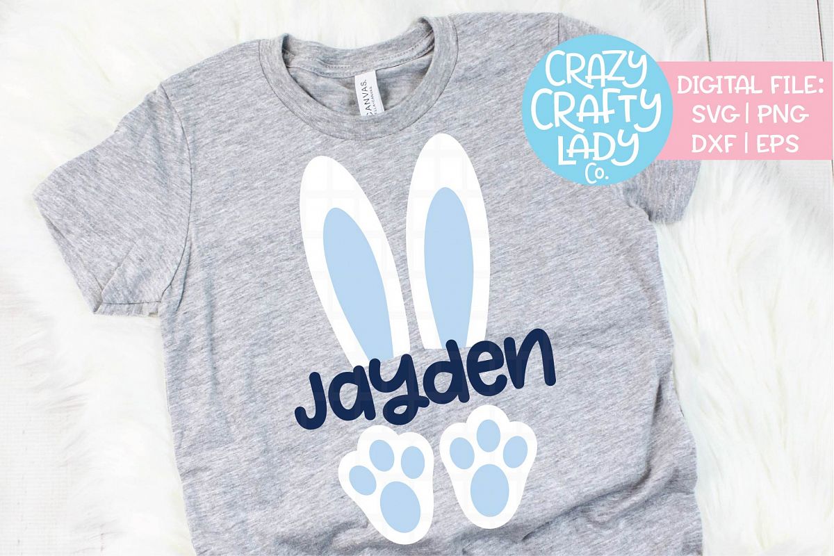 Easter Bunny Ears & Feet SVG DXF EPS PNG Cut File example image 1
