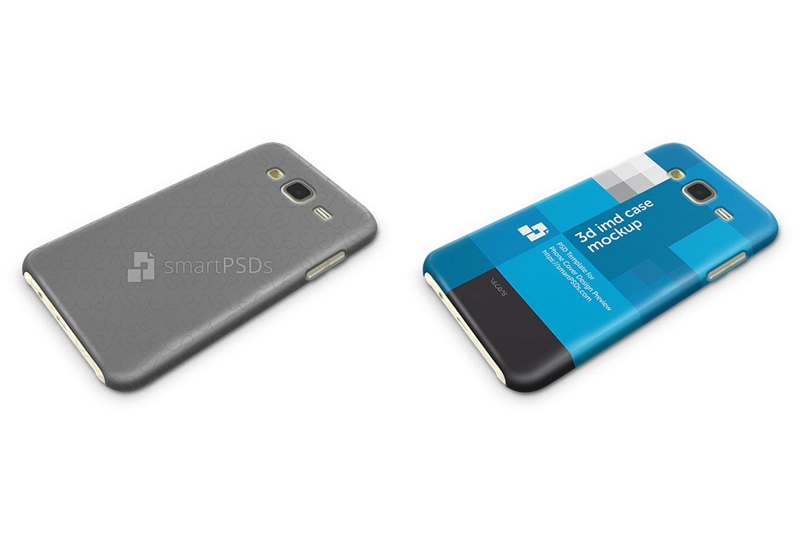 Samsung Galaxy J7 3d IMD Mobile Case Design Mockup 2015-Down View example image 1
