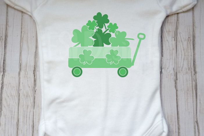 St Patrick's Day Little Wagon - Shamrocks example image 1