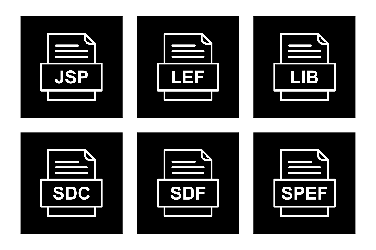 Set Of File Formats Icons example image 1