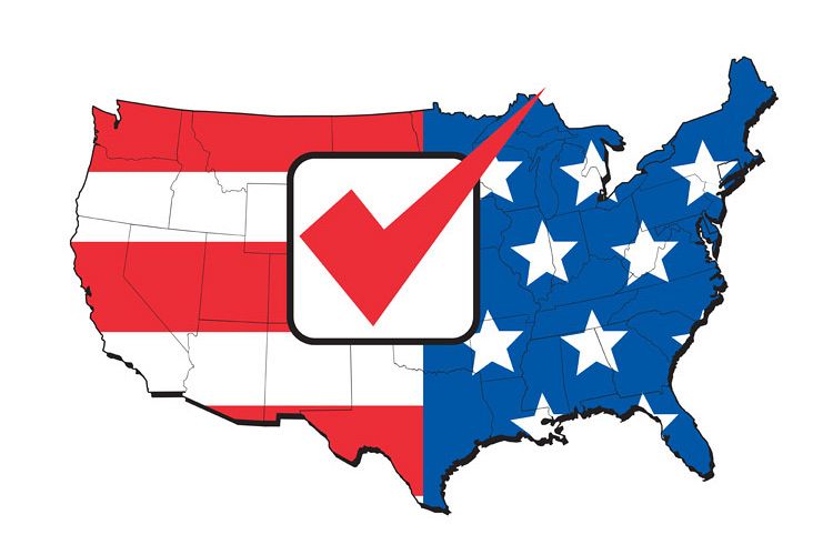 American election map of USA example image 1