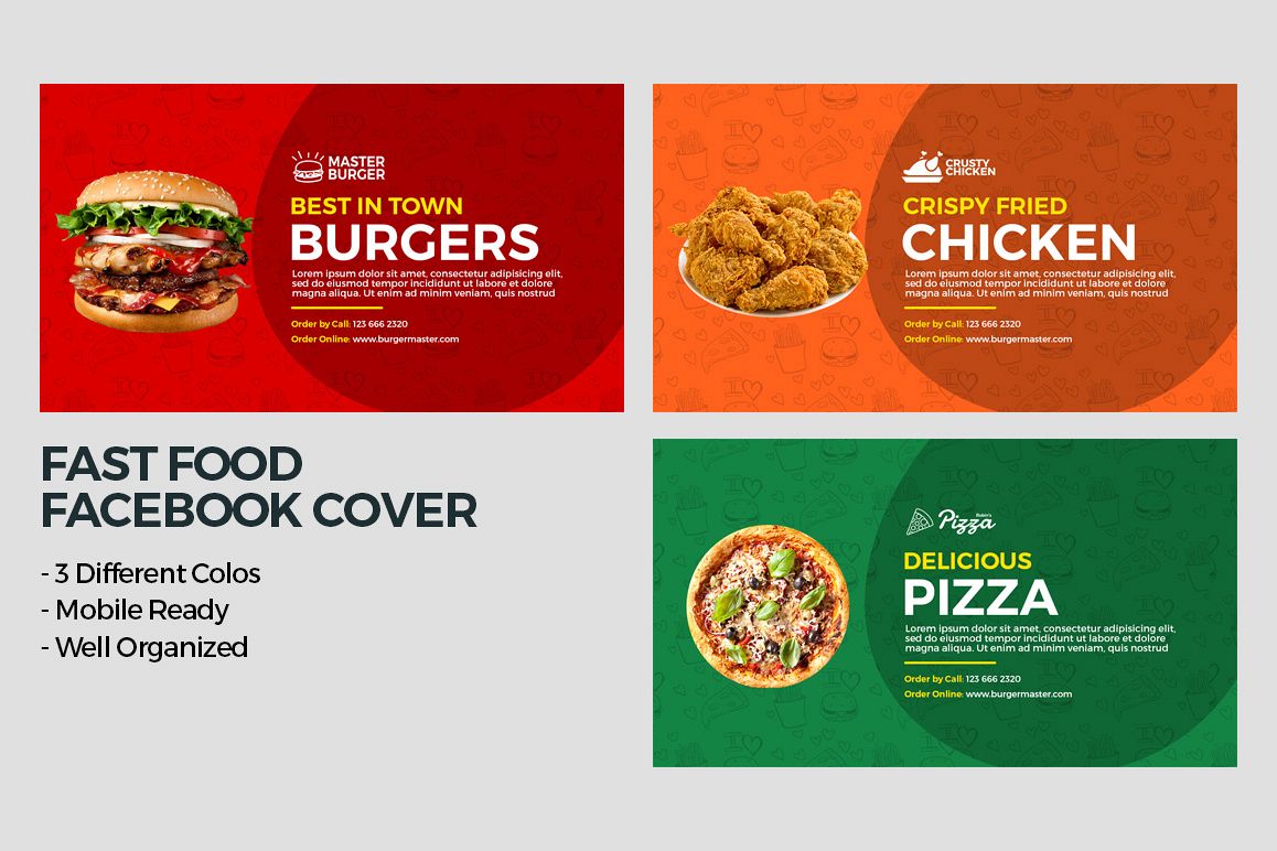 Fast Food Facebook Cover example image 1