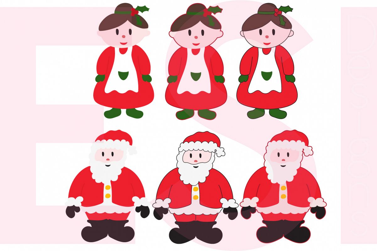 Santa and Mrs Claus Design Set example image 1