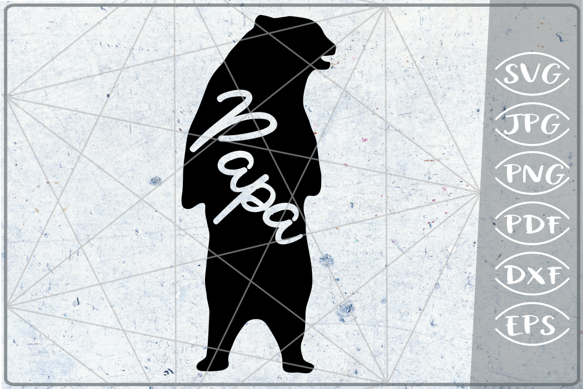 Papa Bear SVG Cutting File Mother's Day svg png cricut files example image 1