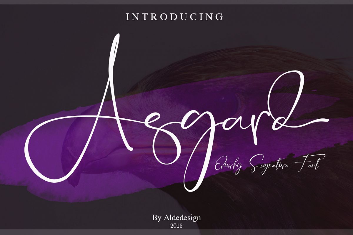 Asgard Signature Font example image 1