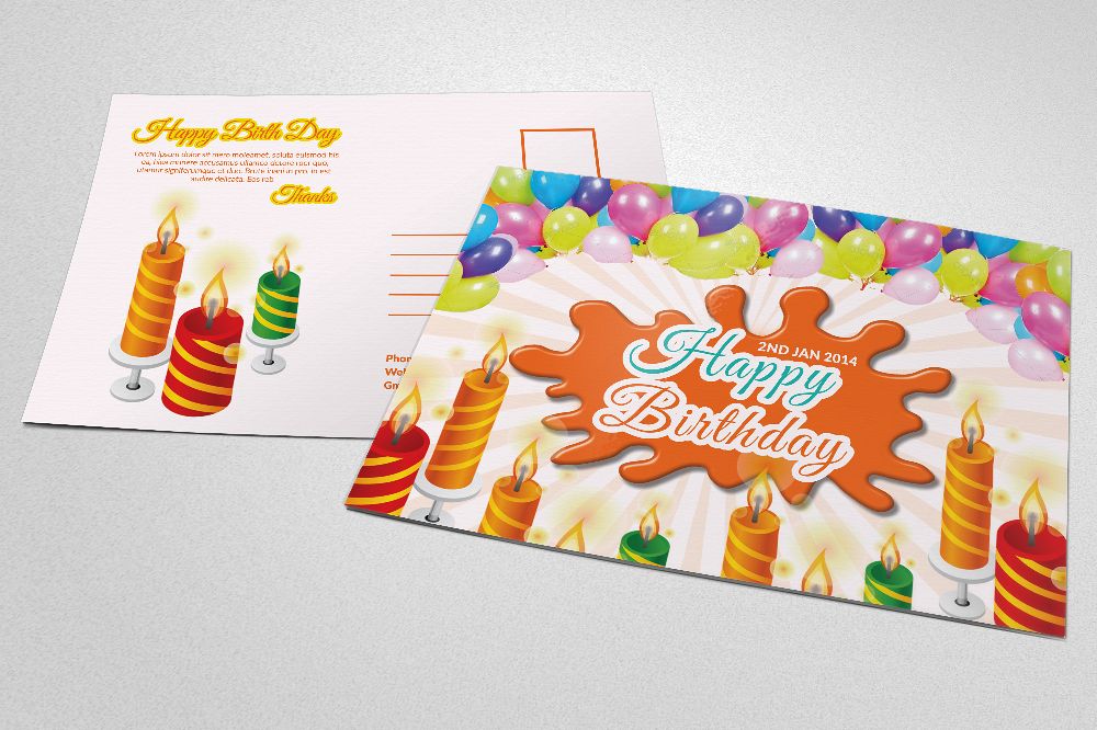 Kids Birthday Post Cards example image 1