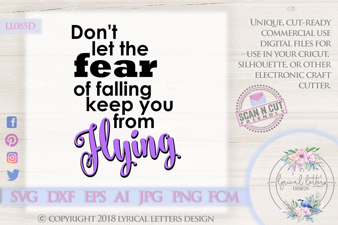 The Fear of Falling Cheerleader SVG DXF Cut File LL085D example image 1