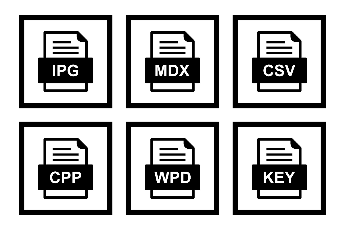 Set Of File Formats Icons example image 1
